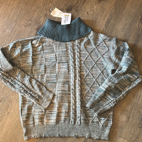 Hem & Thread Turtleneck Sweater - Picture 1 of 7